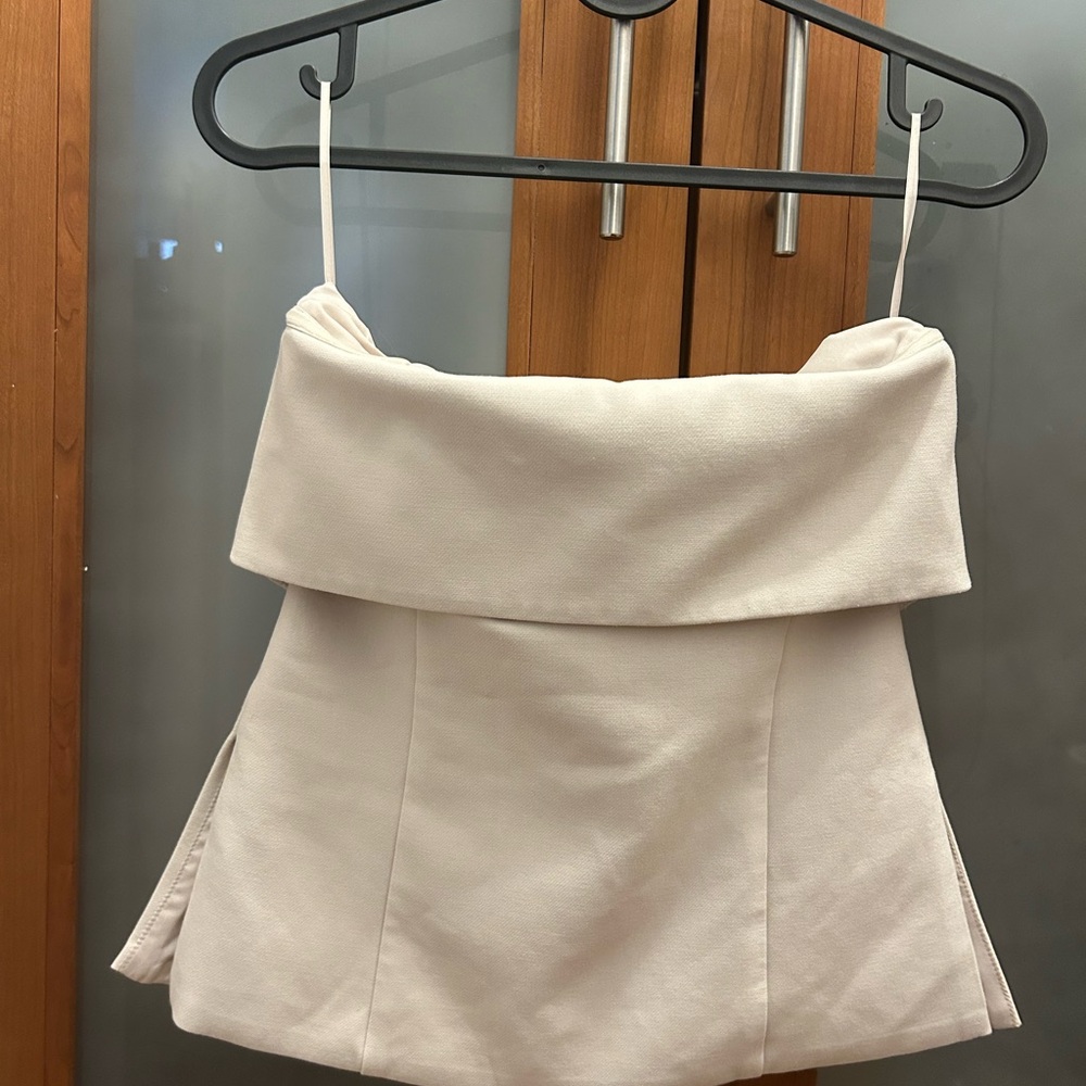Aritzia Cream Strapless Top